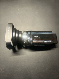4K Ultra HD Digital Video Camcorder with Wide-Angle Lens