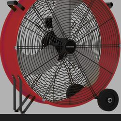 30 Inch Industrial Drum Fan 14000 CFM Ultra High Velocity Floor Fan for Large Warehouse, Shop & Gym - 3-Speed Heavy Duty Metal Cooling Fan with 360° T