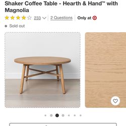Hearth & Hand Coffee Table Wood 