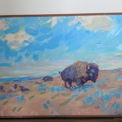 Bison Painting | Stretched Canvas | 24" x 36"