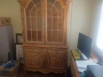 China hutch with with two shells and two drawers and chest with three drawers