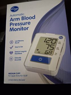 NEW KROGER AUTOMATIC ARM BLOOD PRESSURE MONITOR