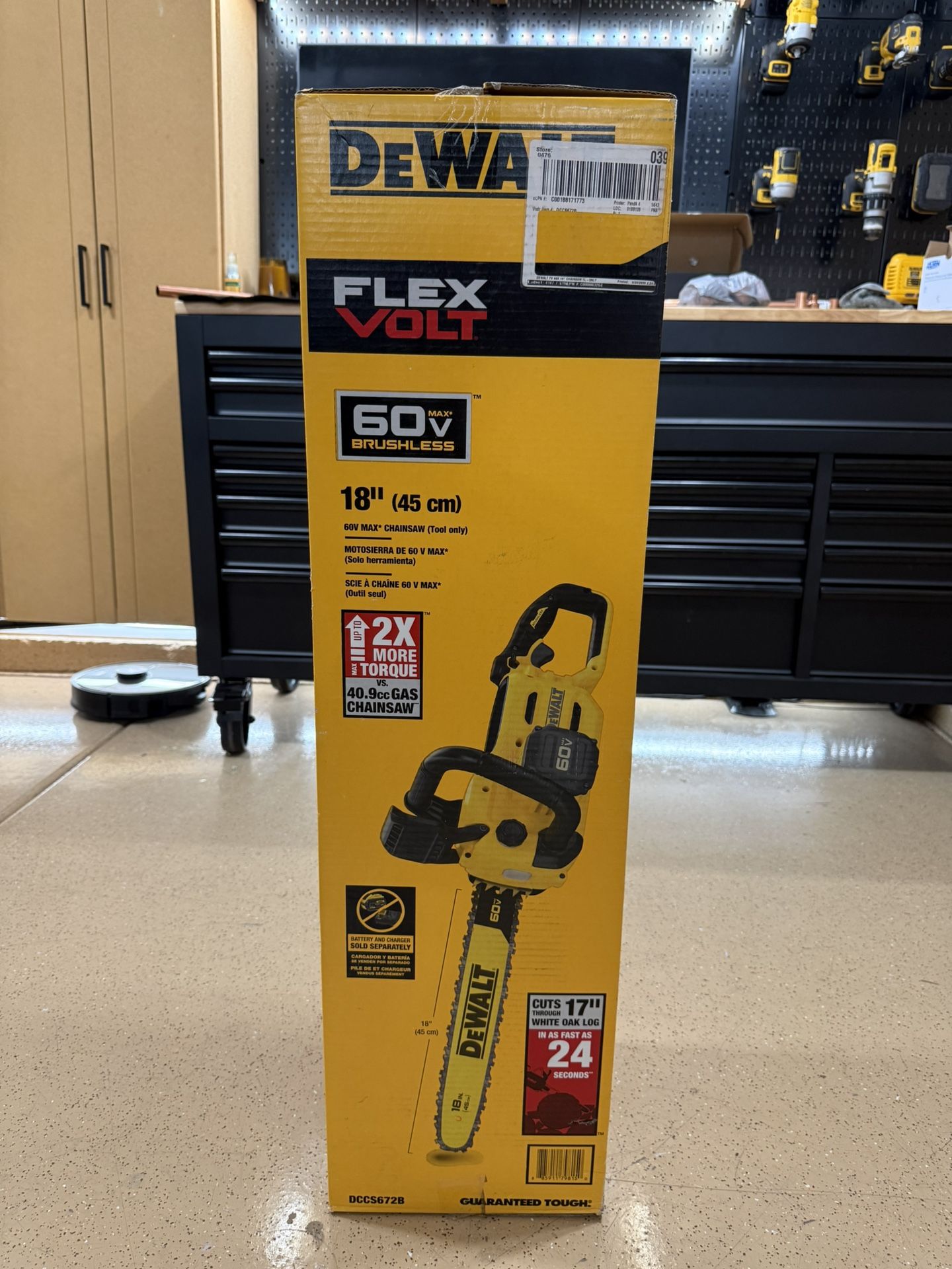 Dewalt flexvolt 18” Chainsaw