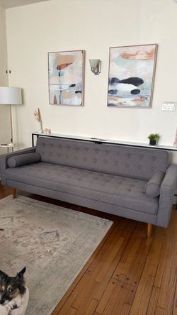 Mid Century Gray Sofa