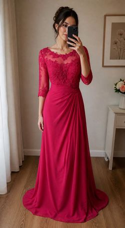 Red long evening gown NWT
