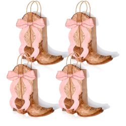 18Western Gift Bags Cowgirl Cowboy Boots Paper Bags (new)