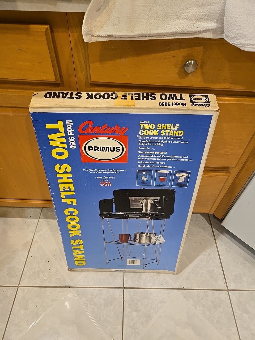 Century Primus Two Shelf Metal Cook Stand Model 9050 Camping Stove Accessories