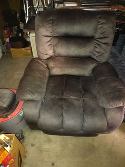 Charcoal gray recliner