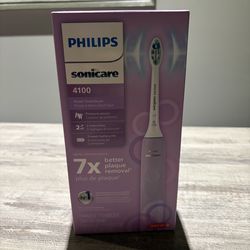 New Philips Sonicare 4100 electric toothbrush in purple
