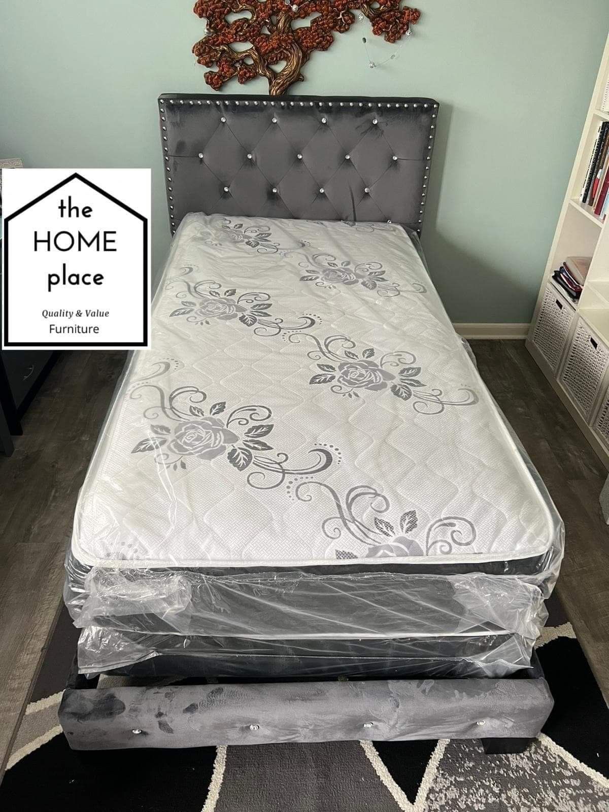 🚨 Package Deal!!!🚨Brand New Twin Bed Frame With Mattress Set, In Stock Ready For Delivery TODAY!! 🚚