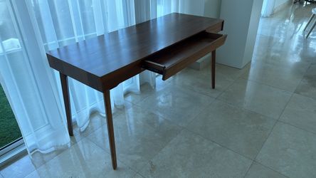 Designer Solid Walnut Desk with Drawer