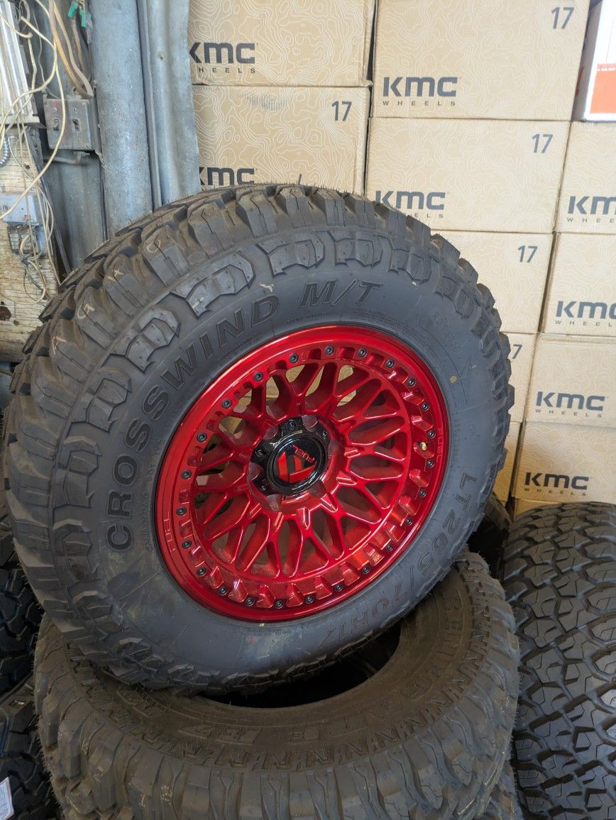 17x9 Fuel Wheels 6/139 On 265/70/17 Crosswind M/T