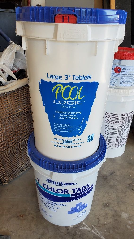 50Lb bucket of chlorine tablets for Sale in Glendale, AZ OfferUp