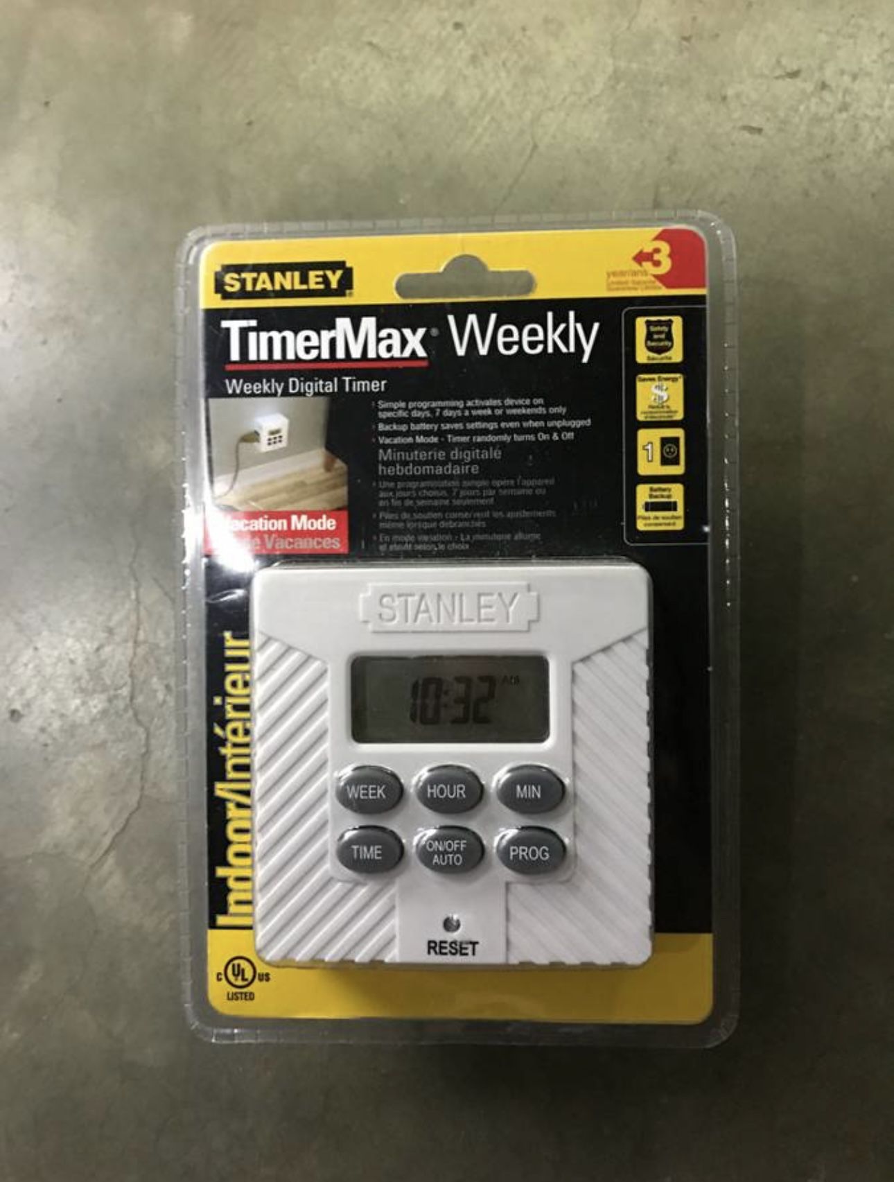 New Stanley TIMERMAX WEEKLY Digital Timer