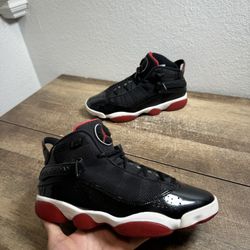 Nike Jordan 6 Rings Bred Men’s Size 8.5 Black/Varsity Red/White 322992-062