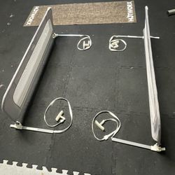 HomeSafe by Summer Bed Rails Set, Grey Fabric White Metal 