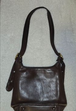 Coach 9966 Vintage Leather Legacy Zip Bag Mahogany Brown 90's USA Gold Hardware