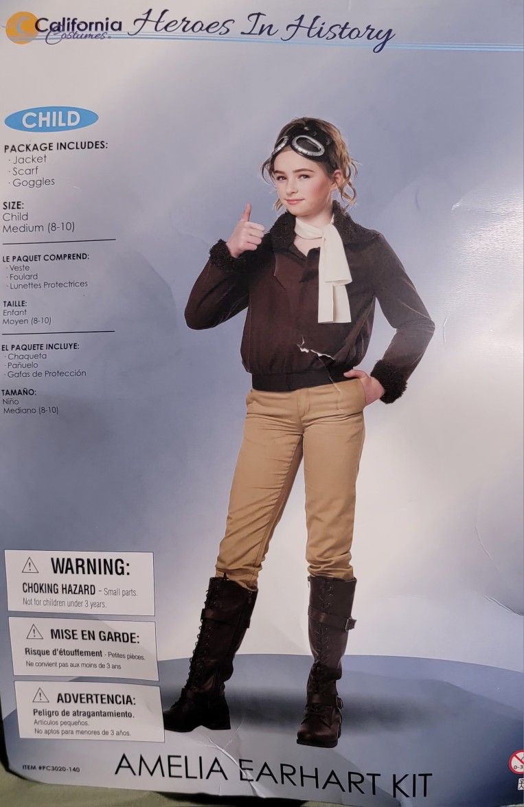 Heroes In History AMELIA EARHART Childs Jacket Only