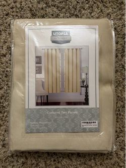 Blackout curtains -2 panels/ beige 52x63 $10