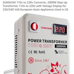 2000W Step Up Transformer 110v To 220v Converter