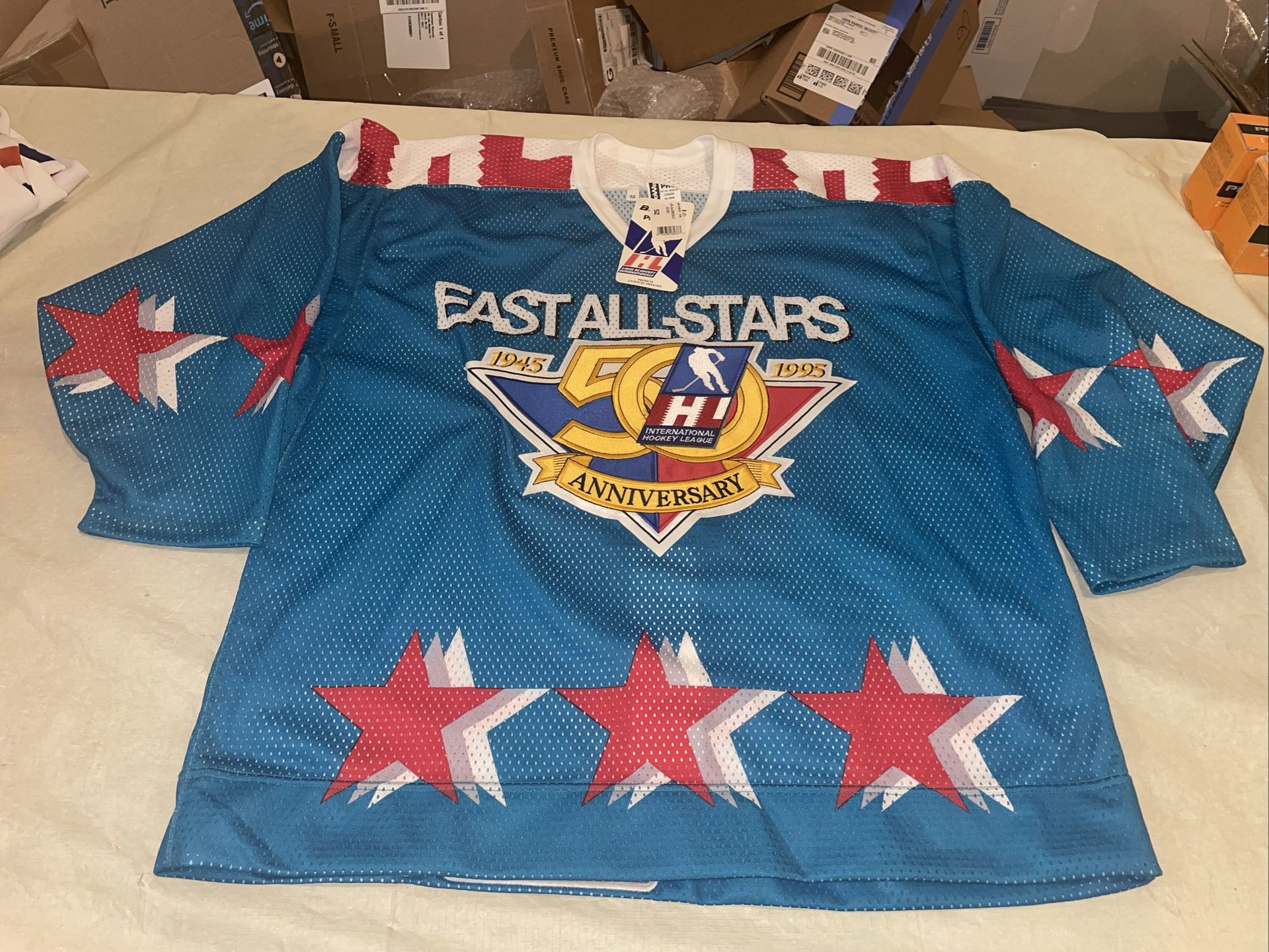 1995 Authentic All Star Ihl Nwt Jersey Teal New Mens 52 90s Vintage East Clean