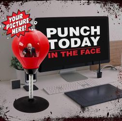 Desktop Punching Bag with Photo Insert