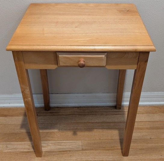 Wooden Side Table with Drawer