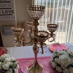4 Gold Candelabras