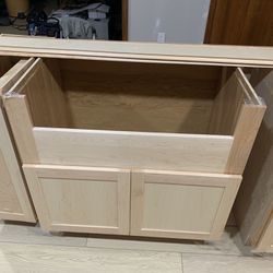All Natural Wood Cabinets