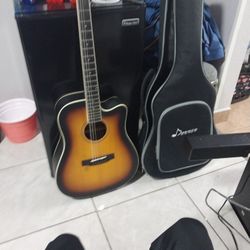 Donner Acoustic Guitar And Case