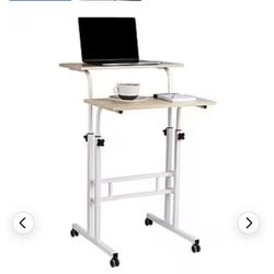 Mind Reader 27.5"- 39" Mobile Adjustable Sit/Stand Desk