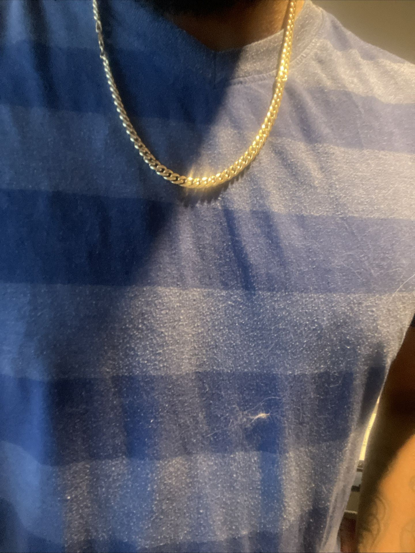 (MA3) Men's 10k Yellow Gold 22 Grams Cuban Link 6.2 mm Chain/Necklace 22"