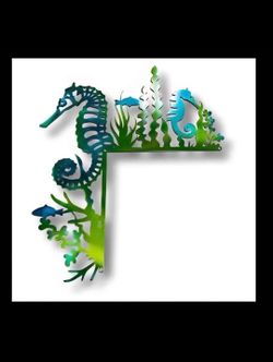 Sea Horse Metal Door Frame Decoration (Look through all 4 pictures)