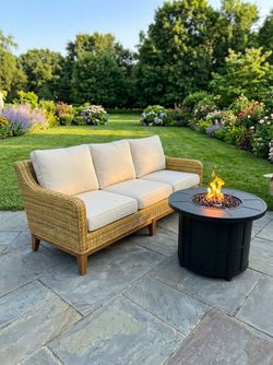 Patio furniture outdoor furniture patio sofa patio couch outdoor furniture set with fire pit propane ☑️✅🆕
