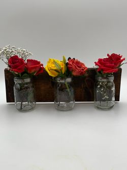 Rustic Mason Jar Wall Ornament