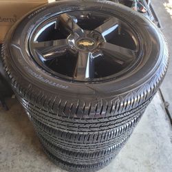 20" Stock LTZ Rims and Tires for Chevy Silverado/Tahoe/Suburban/GMC Yukon – All Matching Pathfinder HT 275/55/20 Tires, 6 Lug, 20 Inch Rims  These tir