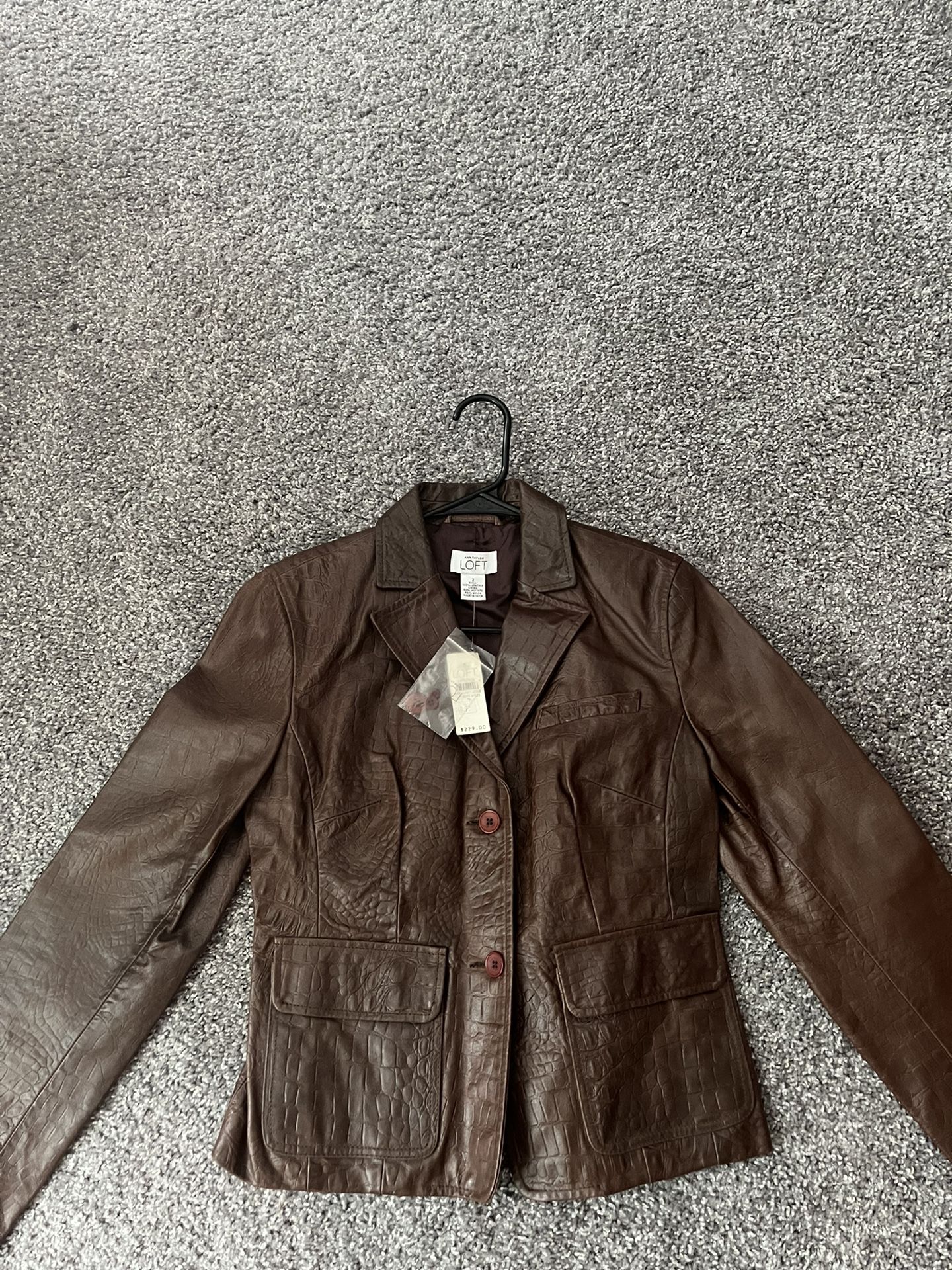 100% Aunthentic Brown Leather Jacket, 35% Off Retail! 