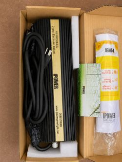 " 16 " iPower 1000W HPS Grow Light Complete Kit – Digital Dimmable Ballast, Hood, Bulb & HangersiPower 1000W HPS Grow Light Complete Kit – Digital Dim