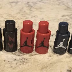 100% AUTHENTIC SET (5) Nike Air Jordan 6 VI Lace Locks Fire Red Olympic Jumpman $20