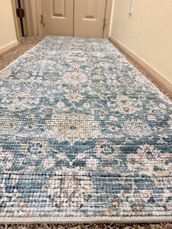Brand new Runner Rug - Blue/Cream 2’6” X 7’3”
