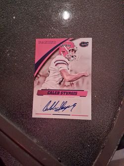 Caleb Sturgis Signed Football Card