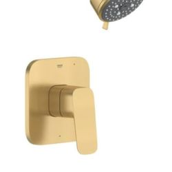 Grohe 105380GN00 Cubeo Pressure Balance Valve Tub/Shower Trim Kit, Brushed Gold  Color: Brushed Gold  Brand GROHE Color Brushed Gold Finish Type Brush