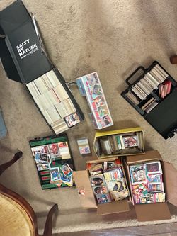 Large Lot of Vintage Sports Trading Cards