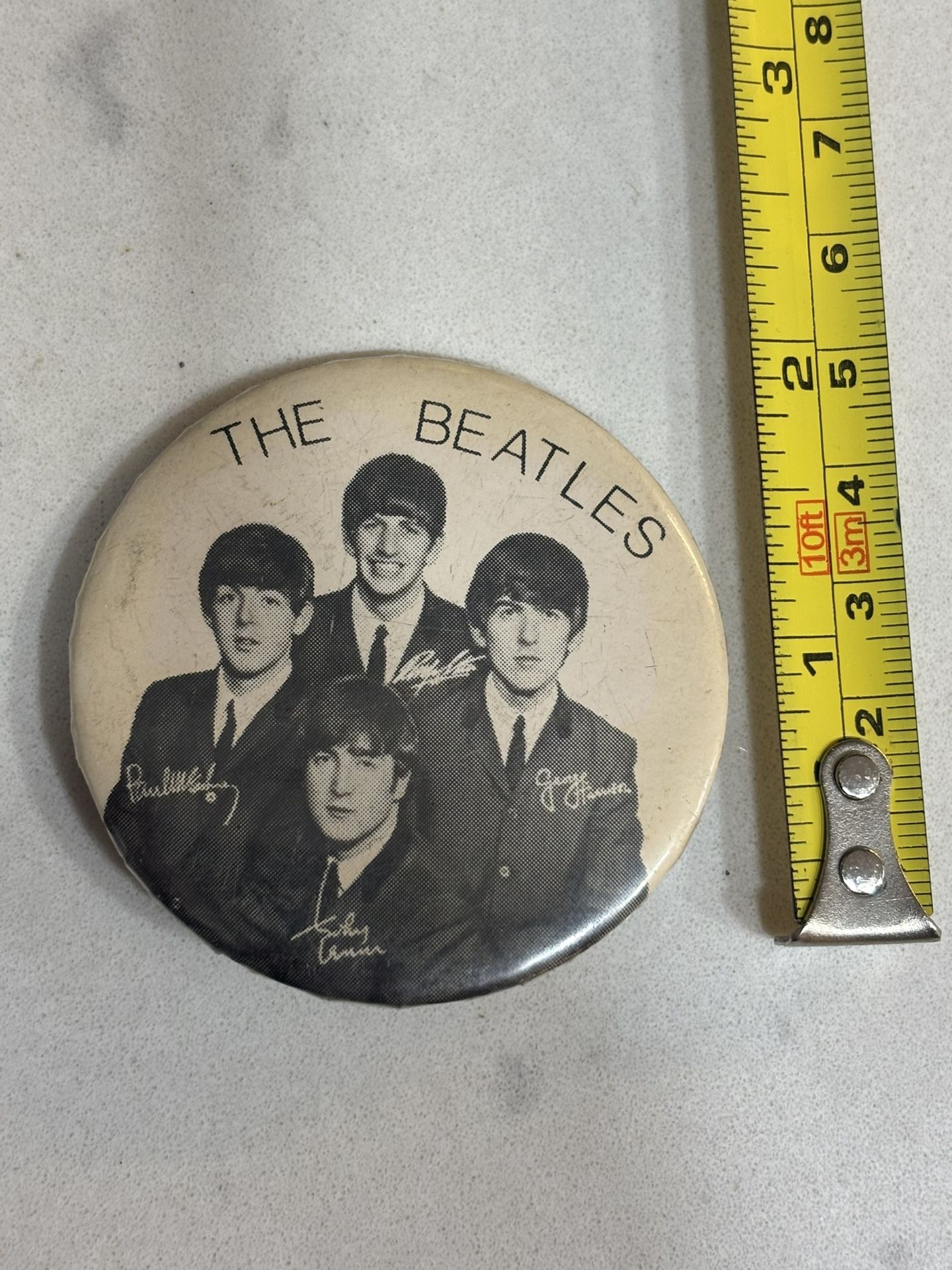 Vintage Beatles Rock Band Pinback Button