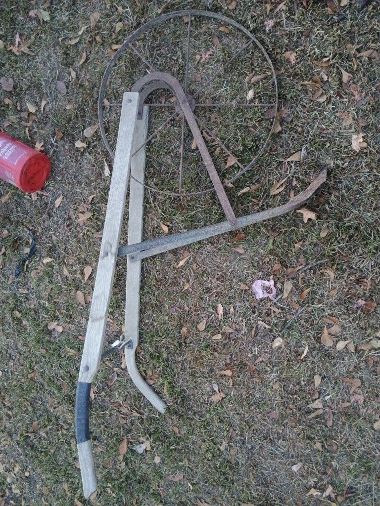 Old Vintage Push Plow