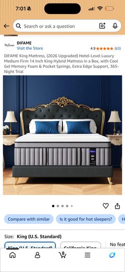 King Mattress 12”