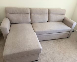 Light Gray Polyester Sectional for Sale