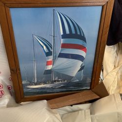 Boat Print and Frame 