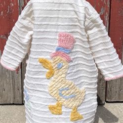 Vintage Chenille Blanket #repurpose Children’s Robe. 