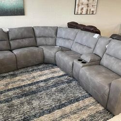 Ashley Power Reclining Sectional Sofa Couch 